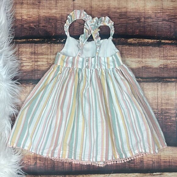Girls Striped Dress Coastal Bohemian - Picture 5 of 6